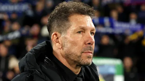 Diego Simeone, Head Coach of Atletico de Madrid, looks on prior to the LaLiga EA Sports match.