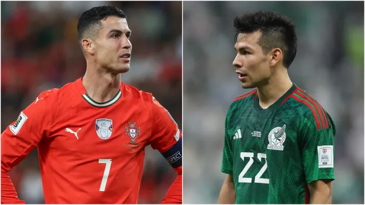 Portugal's Cristiano Ronaldo and Mexico's Hirving Lozano.