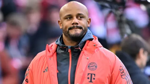 Vincent Kompany, Head Coach of Bayern Munich, looks on.