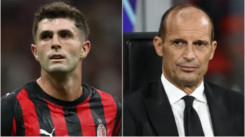 Christian Pulisic (left) and Massimiliano Allegri (right)