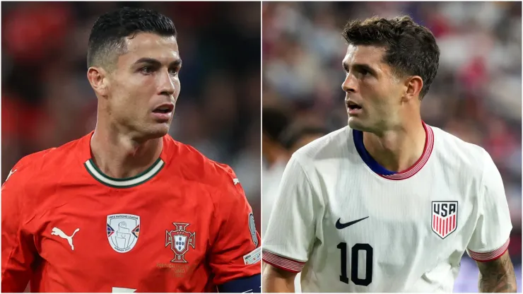Cristiano Ronaldo (L) of Portugal and Christian Pulisic (R) of the USMNT.