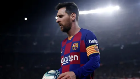 Lionel Messi looks on during a match between Barcelona and Real Madrid at Camp Nou.