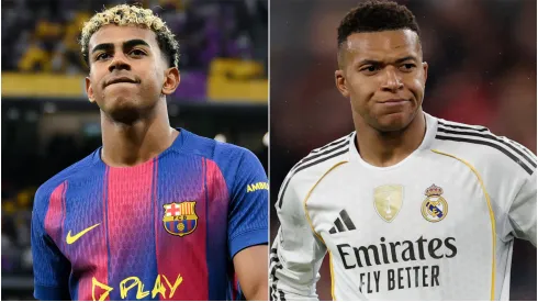 Lamine Yamal of FC Barcelona and Kylian Mbappe of Real Madrid.