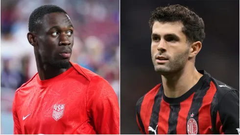 Folarin Balogun and Christian Pulisic of AC Milan.