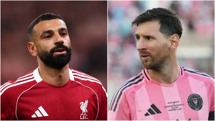 Liverpool's Mohamed Salah and Inter Miami's Lionel Messi.