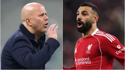 Arne Slot and Mohamed Salah.