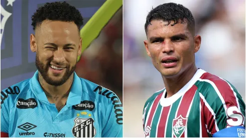 Neymar (left) and Thiago Silva (right)
