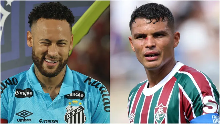 Neymar (left) and Thiago Silva (right)