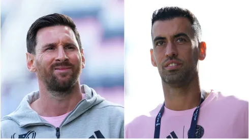 Lionel Messi and Sergio Busquets.