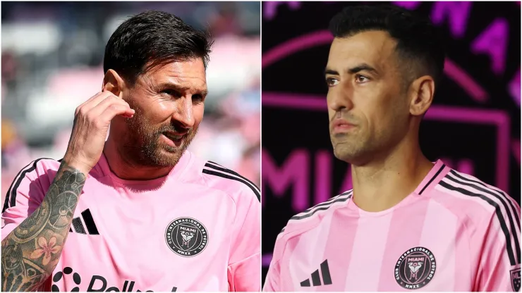 Inter Miami stars Lionel Messi and Sergio Busquets.