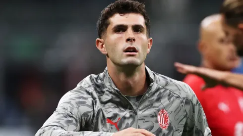 Christian Pulisic of AC Milan warms up before the Serie A match.