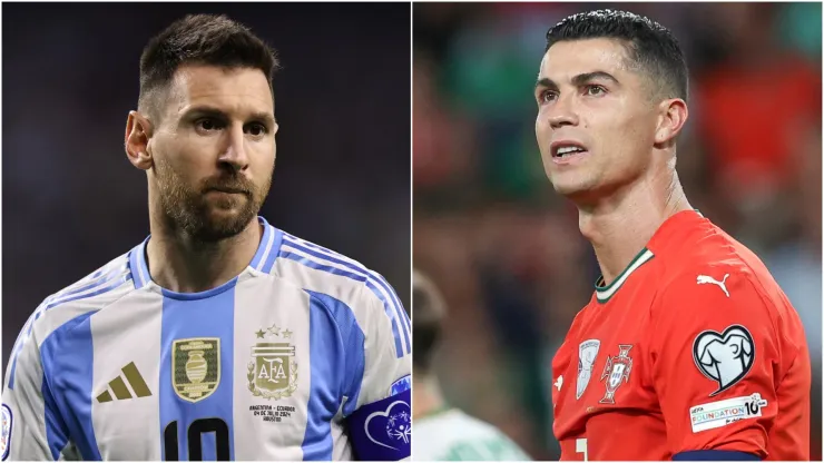 Lionel Messi (L) of Argentina and Cristiano Ronaldo (R) of Portugal.