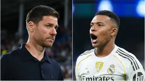 Xabi Alonso and Kylian Mbappe of Real Madrid.