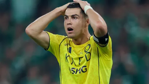 Cristiano Ronaldo of Al Nassr reacts