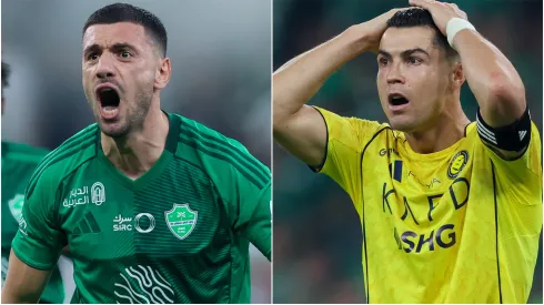 Merih Demiral (left) and Cristiano Ronaldo (right)