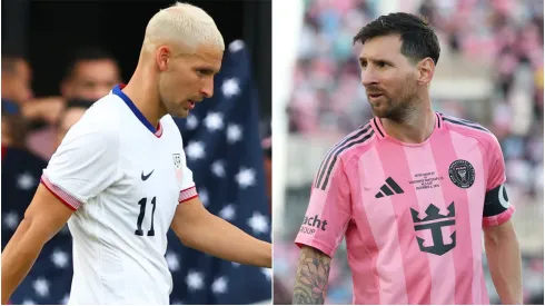 USMNT player Matko Miljevic and Inter Miami's Lionel Messi.