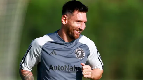 Lionel Messi #10 of Inter Miami CF looks on during an Inter Miami CF Training Session