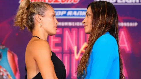 Seniesa "Super Bad” Estrada y Leonela Yúdica.
Mikey Williams/Top Rank