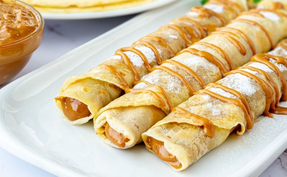 Panqueuques Receta de panqueques con manjar para la once