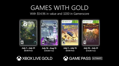 Xbox Games with Gold de julho terá Relicta, Beasts of Maravilla Island e mais