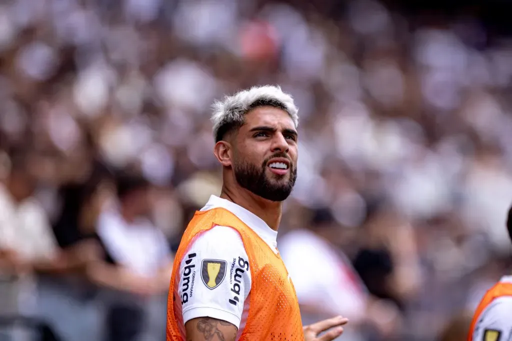 Yuri Alberto jogador do Corinthians durante partida contra o Novorizontino no estadio Arena Corinthians pelo campeonato Paulista 2024. Foto: Leonardo Lima/AGIF