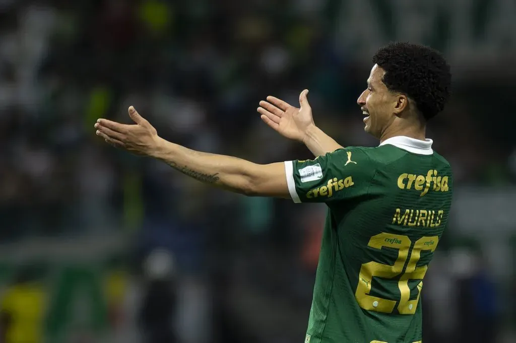 Murillo jogador do Palmeiras durante partida contra o Gremio no estadio Arena Allianz Parque pelo campeonato Brasileiro A 2024. Foto: Anderson Romao/AGIF