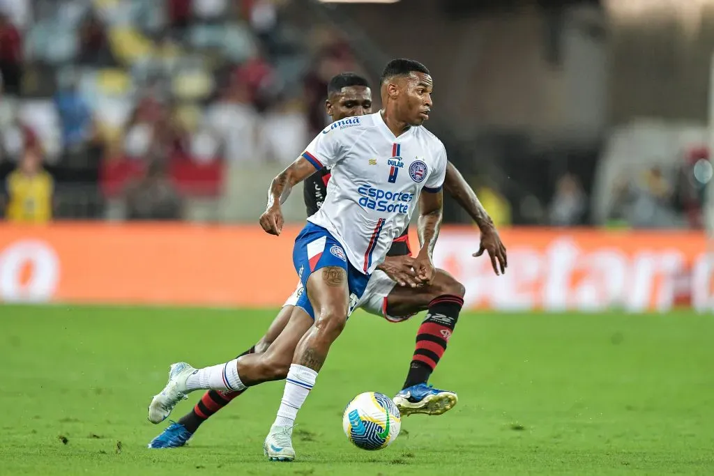 Jean Lucas jogador do Bahia durante partida contra o Flamengo no estadio Maracana pelo campeonato Copa Do Brasil 2024. Foto: Thiago Ribeiro/AGIF