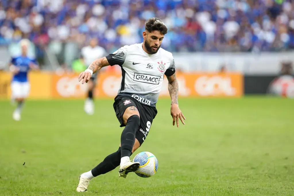 Yuri Alberto jogador do Corinthians durante partida contra o Cruzeiro no Mineirao pelo campeonato Brasileiro A 2024. Foto: Gilson Lobo/AGIF