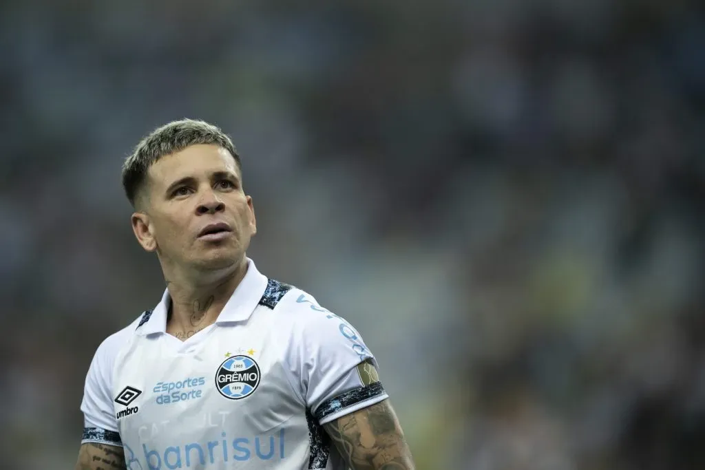 Soteldo jogador do Gremio durante partida contra o Fluminense no estadio Maracana pelo campeonato Copa Libertadores 2024. Foto: Jorge Rodrigues/AGIF