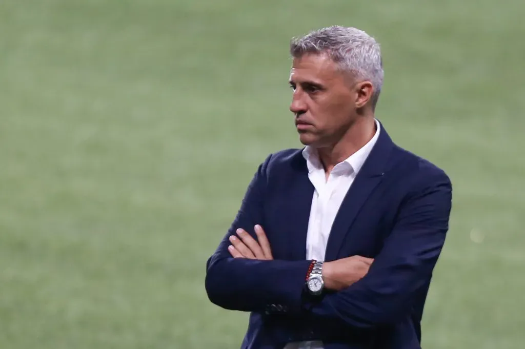 Hernán Crespo treinando o São Paulo em 2021 – Foto: Marcello Zambrana/AGIF