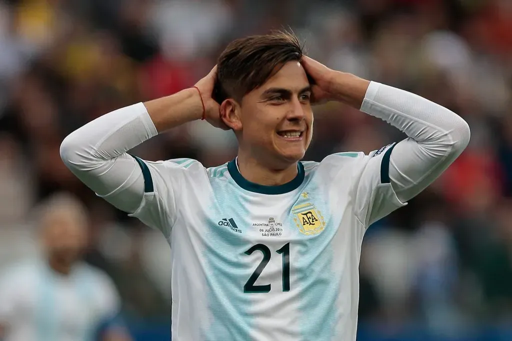 Dybala jogador do Argentina lamenta chance perdida durante partida contra o Chile no estadio Arena Corinthians pelo campeonato Copa America 2019. Foto: Marcello Zambrana/AGIF