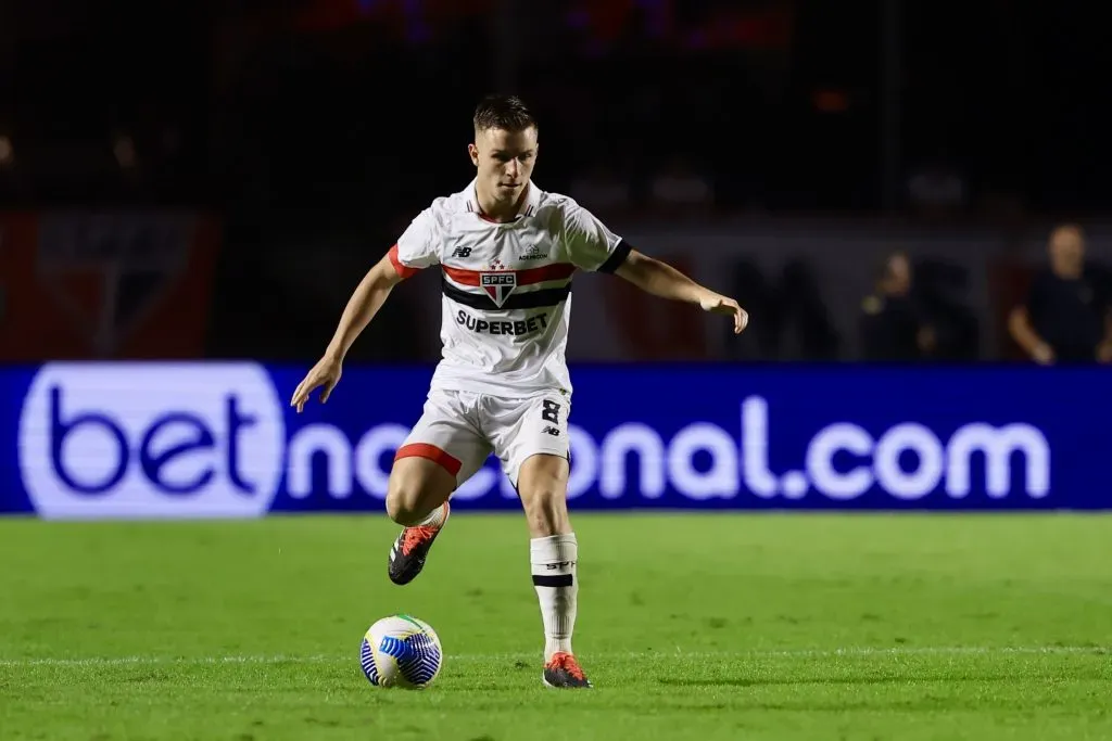Galoppo jogador do São Paulo durante partida contra o Águia de Marabá no Morumbi pelo campeonato Copa Do Brasil 2024. Foto: Marcello Zambrana/AGIF