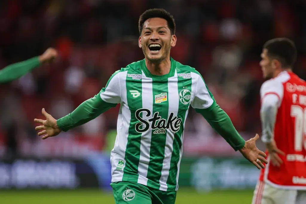 Luis Oyama jogando no Juventude em 2024 – . Foto: Maxi Franzoi/AGIF