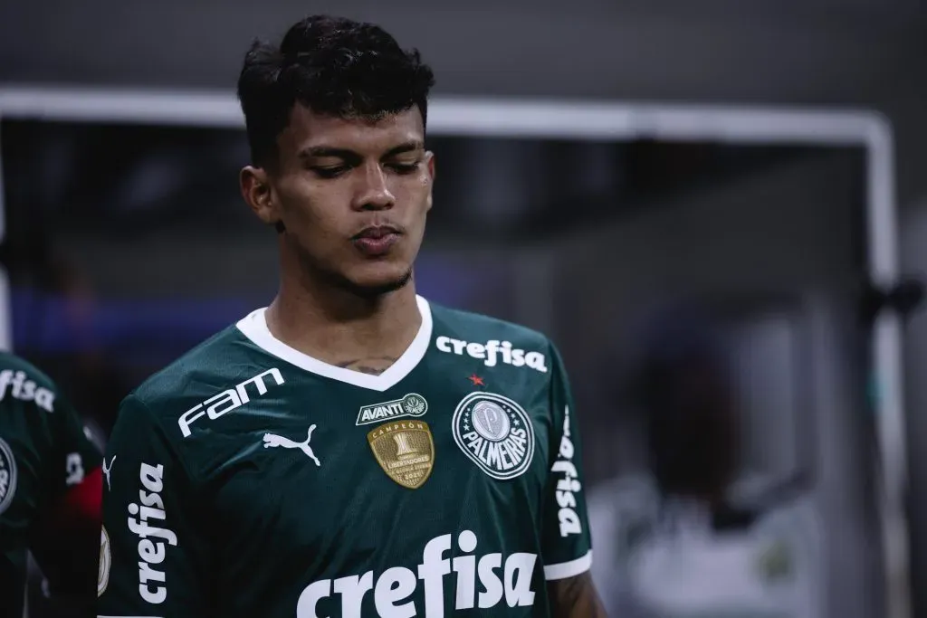 SP – Sao Paulo – 18/07/2022 – BRASILEIRO A 2022, PALMEIRAS X CUIABA – Gabriel Veron jogador do Palmeiras durante partida contra o Cuiaba no estadio Arena Allianz Parque pelo campeonato Brasileiro A 2022. Foto: Ettore Chiereguini/AGIF