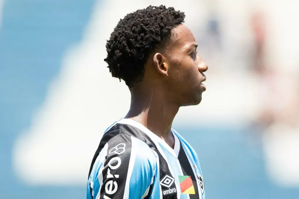 GABRIEL MEC jogador do Gremio durante partida contra o Atletico Guaratingueta no estadio Ninho Da Garca pelo campeonato Copa Sao Paulo 2025. Foto: Joisel Amaral/AGIF