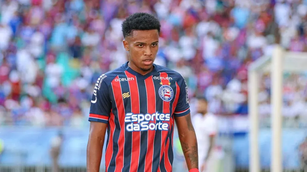Kayky durante jogo pelo Bahia. Foto: Renan Oliveira/AGIF