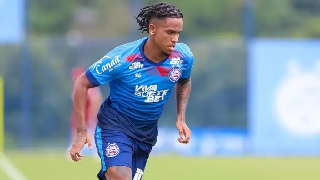 Kayky durante treino do Bahia – Catarina Brandão/EC Bahia