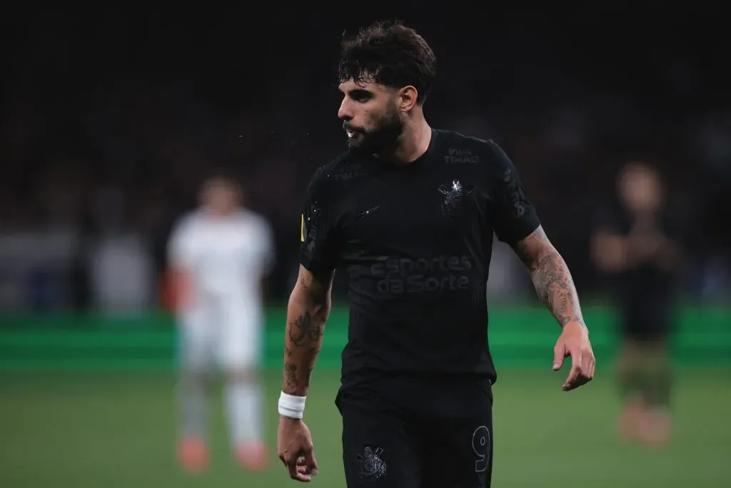 SP – SAO PAULO – 12/02/2025 – PAULISTA 2025, CORINTHIANS X SANTOS – Yuri Alberto jogador do Corinthians durante partida contra o Santos no estadio Arena Corinthians pelo campeonato Paulista 2025. Foto: Ettore Chiereguini/AGIF