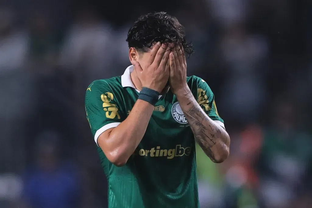 SP – SAO PAULO – 28/01/2025 – PAULISTA 2025, PALMEIRAS X BRAGANTINO – Mauricio jogador do Palmeiras durante partida contra o Bragantino no estadio Arena Allianz Parque pelo campeonato Paulista 2025. Foto: Ettore Chiereguini/AGIF