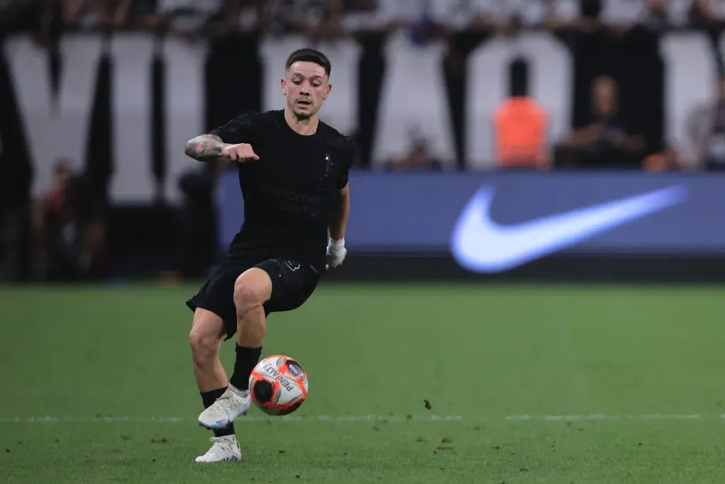 Rodrigo Garro durante partida contra o Santos no Campeonato Paulista de 2025. Foto: Ettore Chiereguini/AGIF