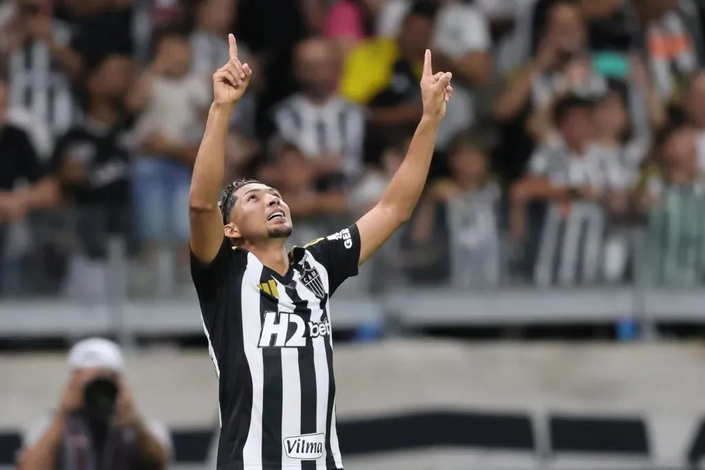 MG – BELO HORIZONTE – 05/03/2025 – COPA DO BRASIL 2025, ATLETICO-MG X MANAUS – Rony jogador do Atletico-MG comemora seu gol durante partida contra o Manaus no estadio Mineirao pelo campeonato Copa Do Brasil 2025. Foto: Gilson Lobo/AGIF
