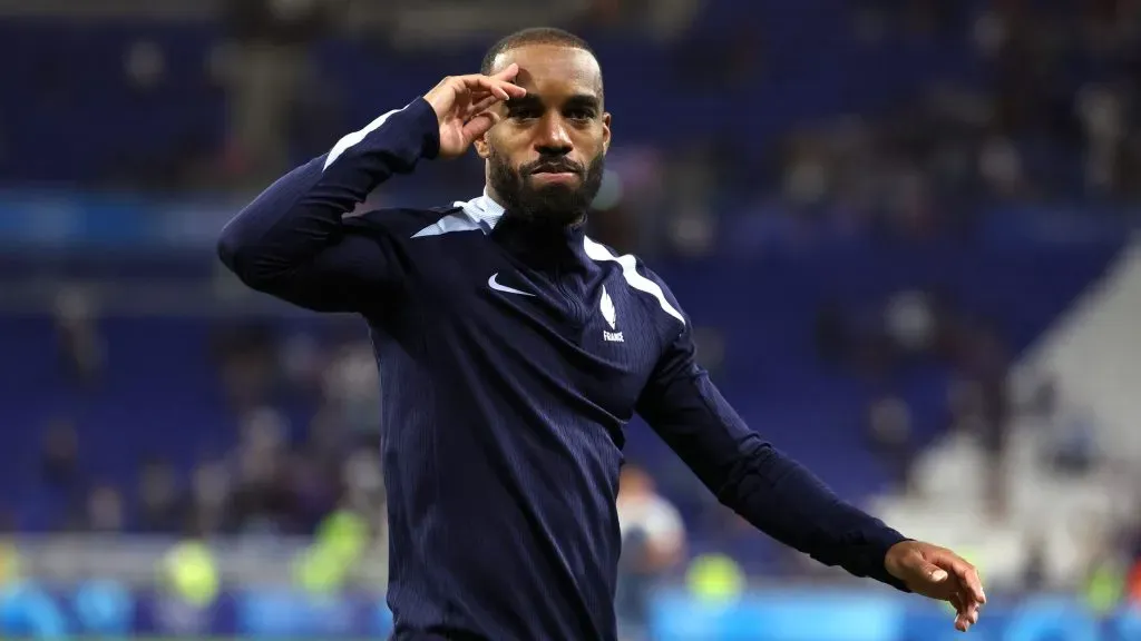 Lacazette pela seleção da França. (Photo by Claudio Villa/Getty Images)