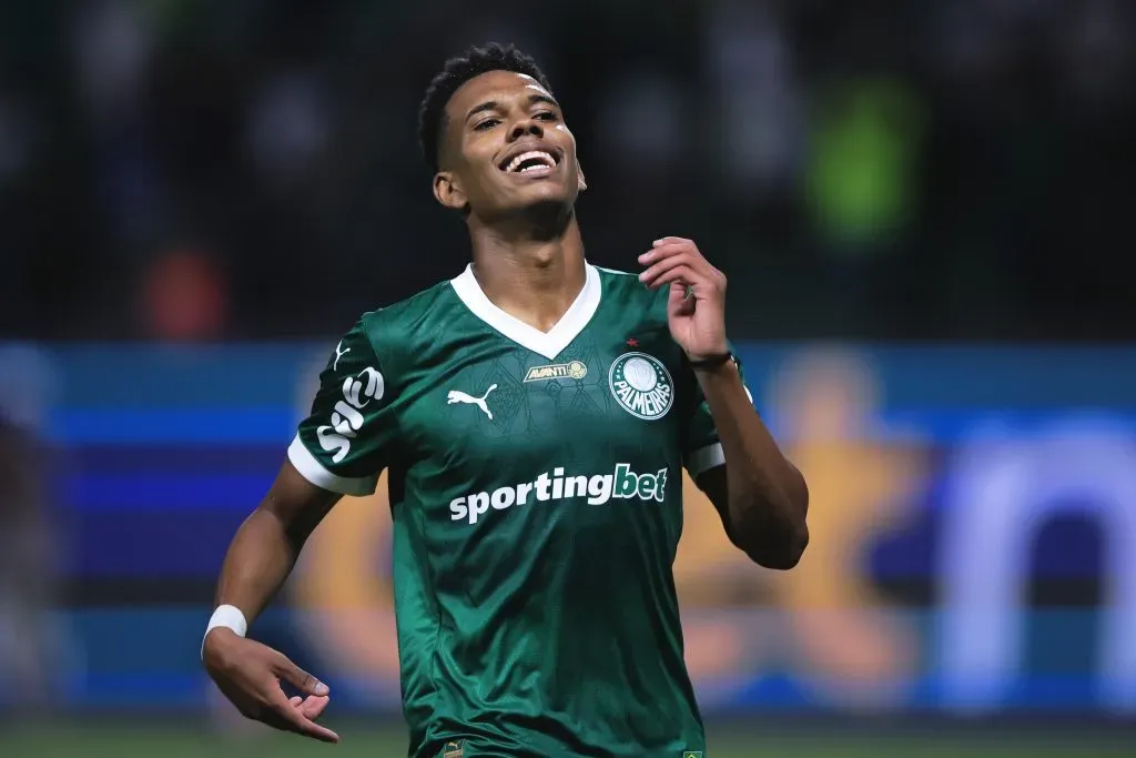 SP – SAO PAULO – 10/03/2025 – PAULISTA 2025, PALMEIRAS X SAO PAULO – Estevao jogador do Palmeiras durante partida contra o Sao Paulo no estadio Arena Allianz Parque pelo campeonato Paulista 2025. Foto: Ettore Chiereguini/AGIF