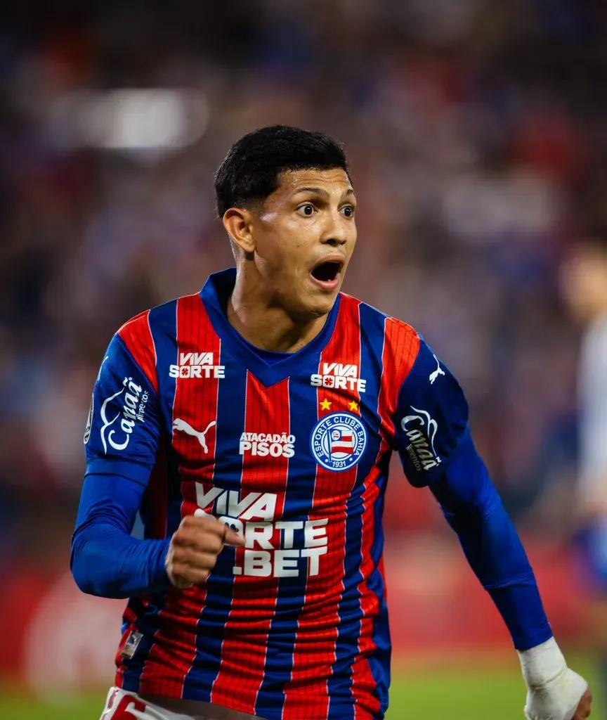 Erick Pulga marca golaço pelo Bahia contra o Nacional-URU (Imagem: Letícia Martins/EC Bahia)