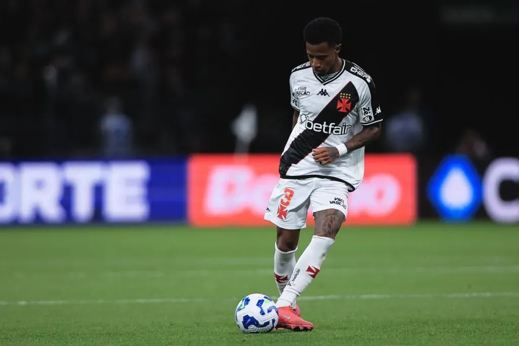 Tche Tche jogador do Vasco durante partida contra o Corinthians no estádio Arena Corinthians pelo campeonato Brasileiro A 2025. Foto: Ettore Chiereguini/AGIF