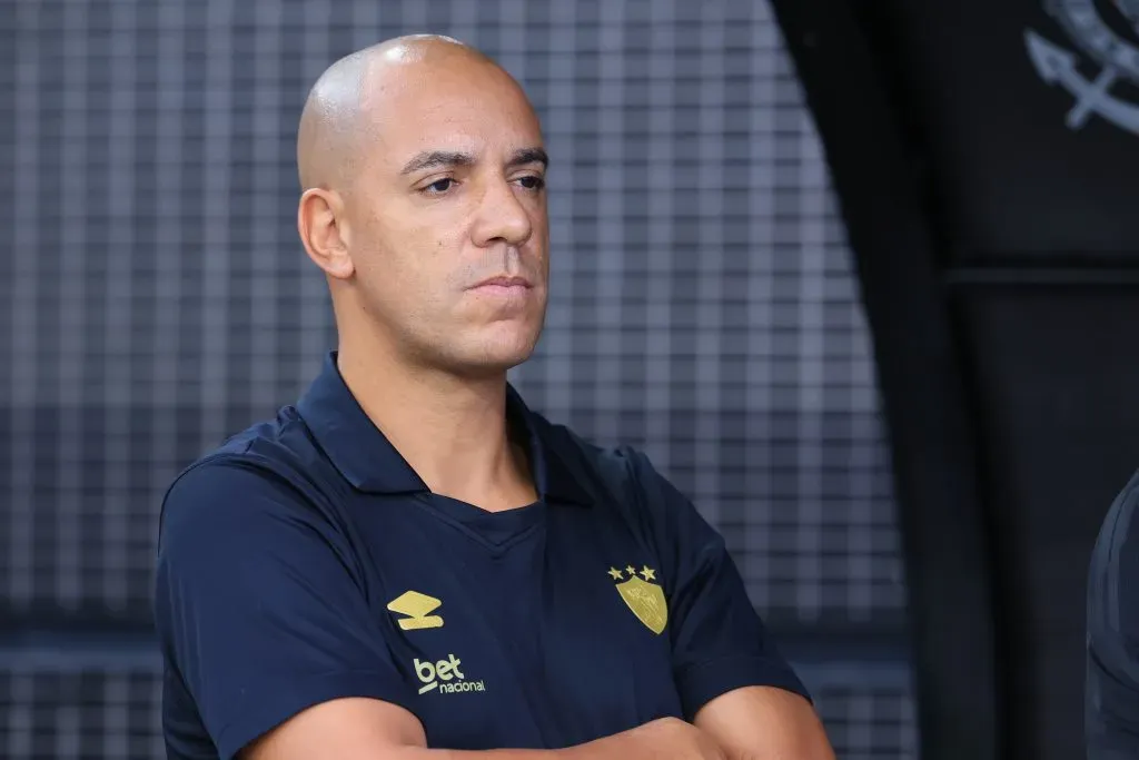 Pepa durante partida contra o Corinthians no Campeonato Brasileiro de 2025. Foto: Marcello Zambrana/AGIF