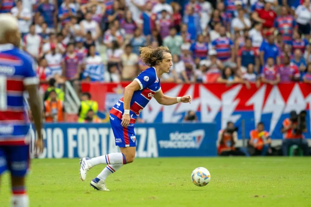 David Luiz jogador do Fortaleza durante partida contra o Ceara pelo campeonato Cearense 2025. Foto: Baggio Rodrigues/AGIF
