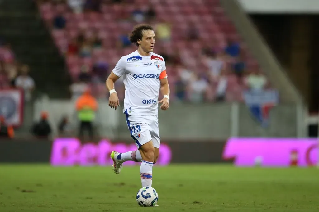 David Luiz jogador do Fortaleza durante a partida entre Retro e Fortaleza na Arena de Pernambuco pela Copa do Brasil 2025. Foto: Marlon Costa/AGIF