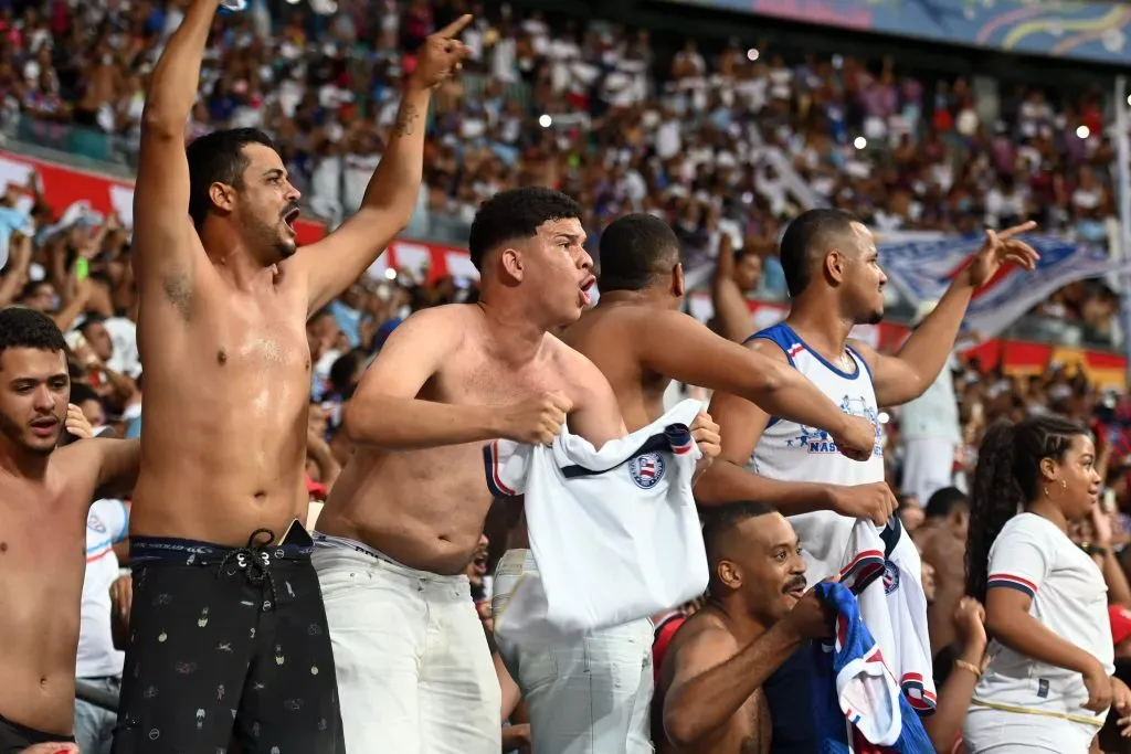 Torcida do Bahia durante partida contra Atlético-MG no Campeonato Brasileiro de 2023. Foto: Walmir Cirne/AGIF