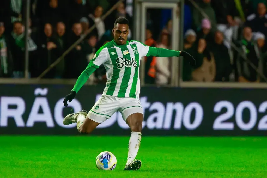 RS – CAXIAS DO SUL – 26/06/2024 – BRASILEIRO A 2024, JUVENTUDE X FLAMENGO – Caique jogador do Juventude durante partida contra o Flamengo no estadio Alfredo Jaconi pelo campeonato Brasileiro A 2024. Foto: Luiz Erbes/AGIF